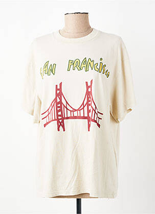Tricou imprimeu fantezie mâneci scurte bej HOD femeie