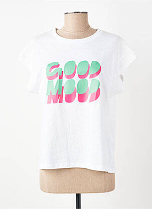 Tricou croială dreaptă mâneci scurte bej ANOUK ET NINON femeie