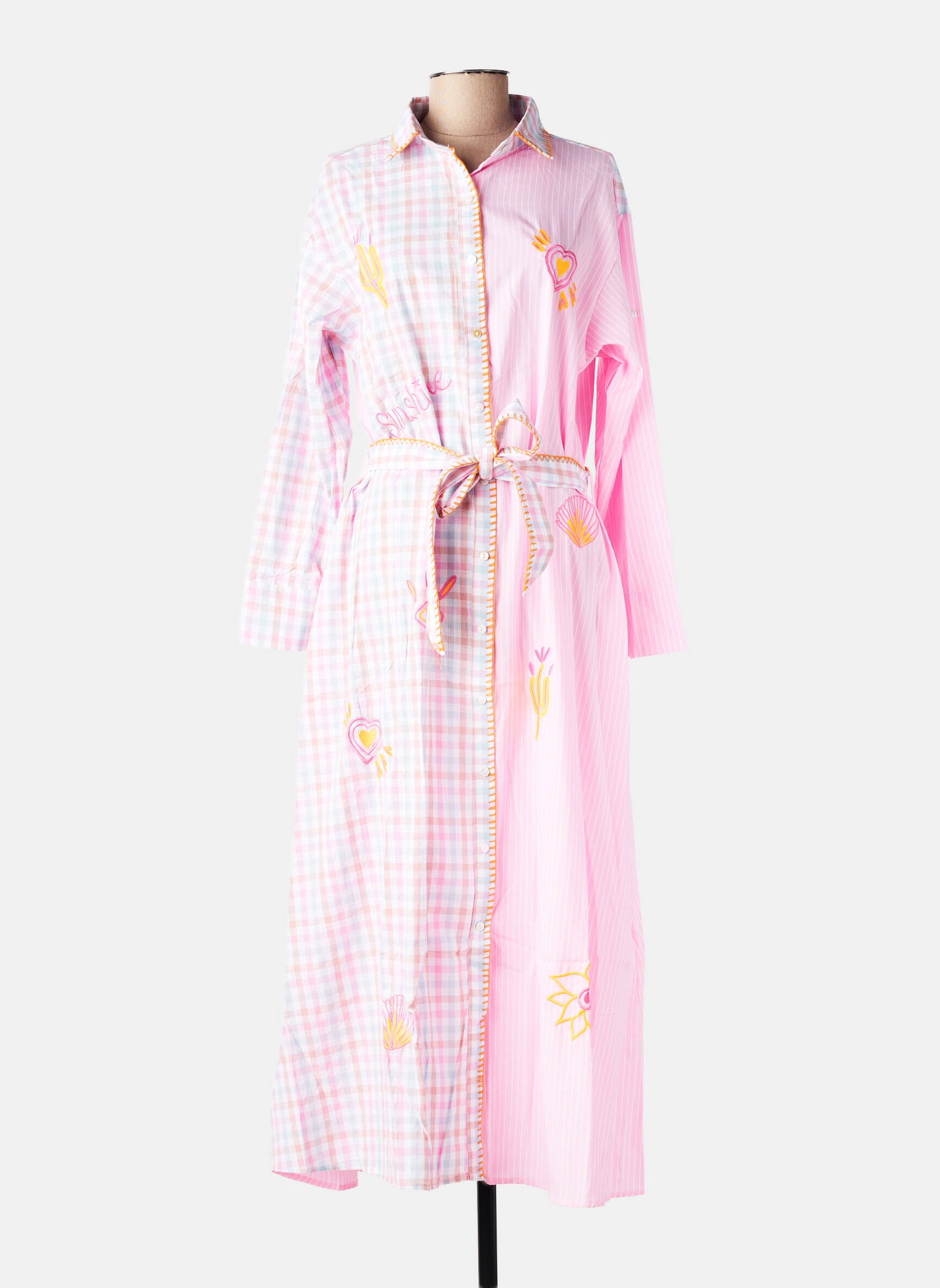 Rochie lungă mâneci lungi mâneci lungi roz INSPIRATION STUDIO femeie