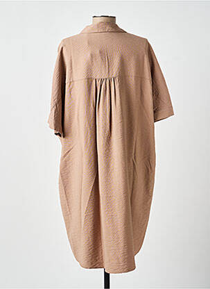 Rochie midi mâneci scurte mâneci scurte maro YAYA femeie