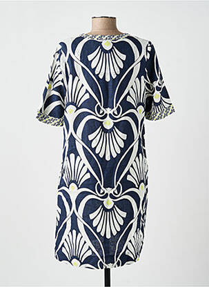 Rochie midi imprimeu fantezie mâneci scurte albastru WHITE STUFF femeie
