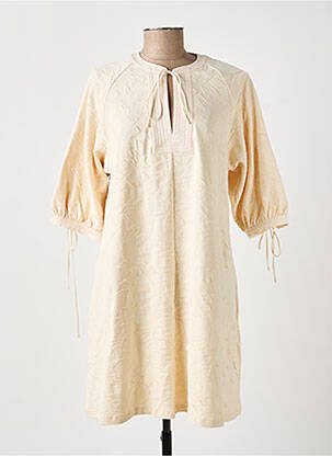 Rochie midi mâneci 3/4 mâneci 3/4 bej YAYA femeie