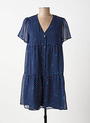 Rochie scurtă mâneci scurte mâneci scurte albastru I.CODE (By IKKS) femeie