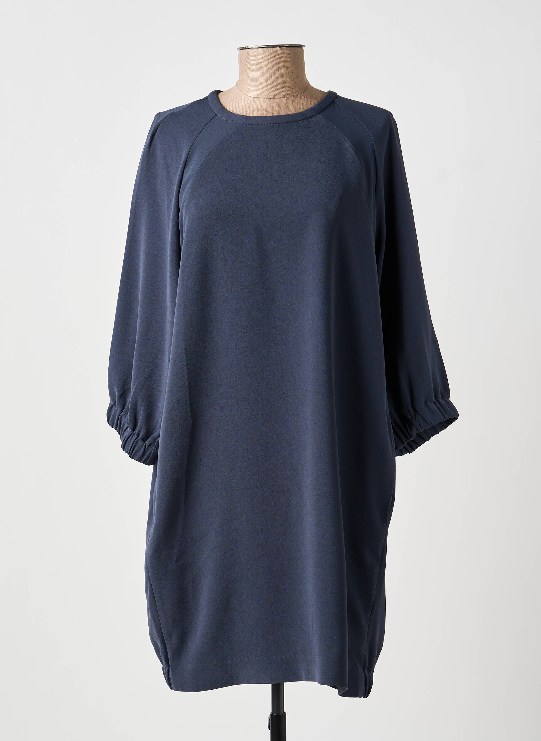 Rochie midi mâneci lungi mâneci lungi albastru YAYA femeie