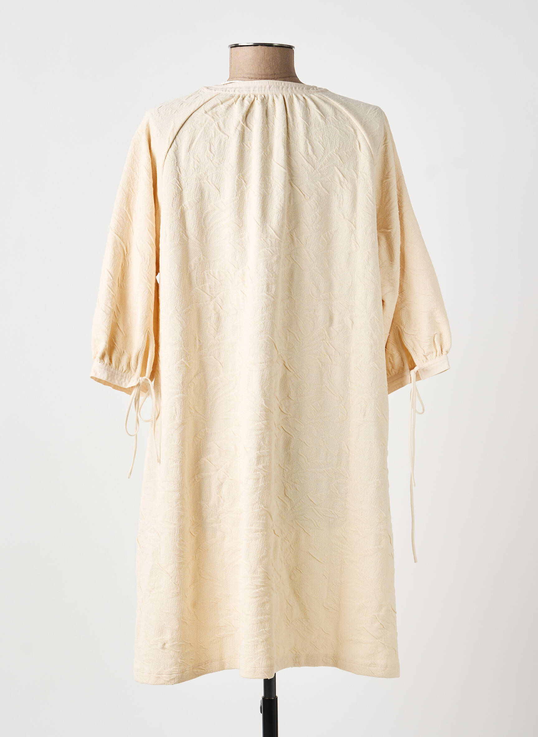Rochie midi mâneci 3/4 mâneci 3/4 bej YAYA femeie
