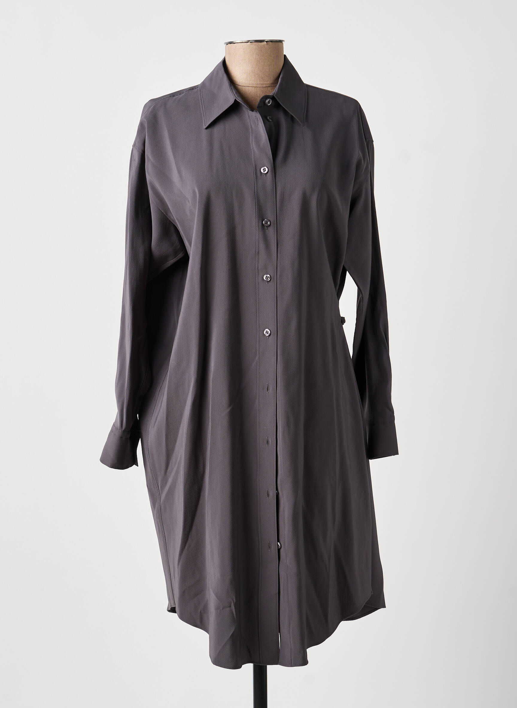 Rochie midi mâneci lungi mâneci lungi gri YAYA femeie