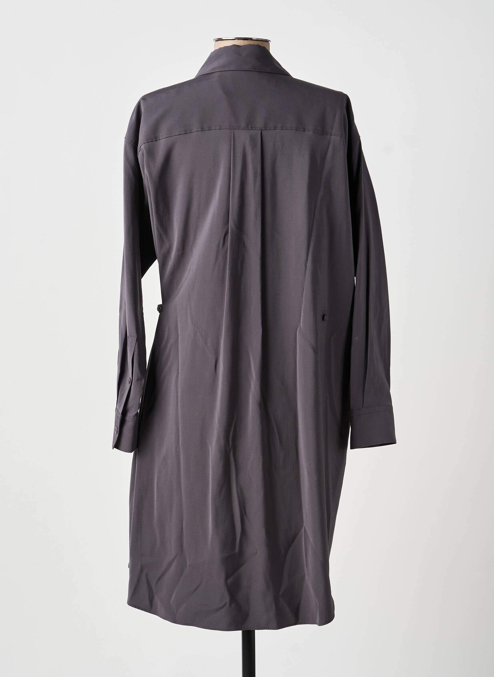 Rochie midi mâneci lungi mâneci lungi gri YAYA femeie