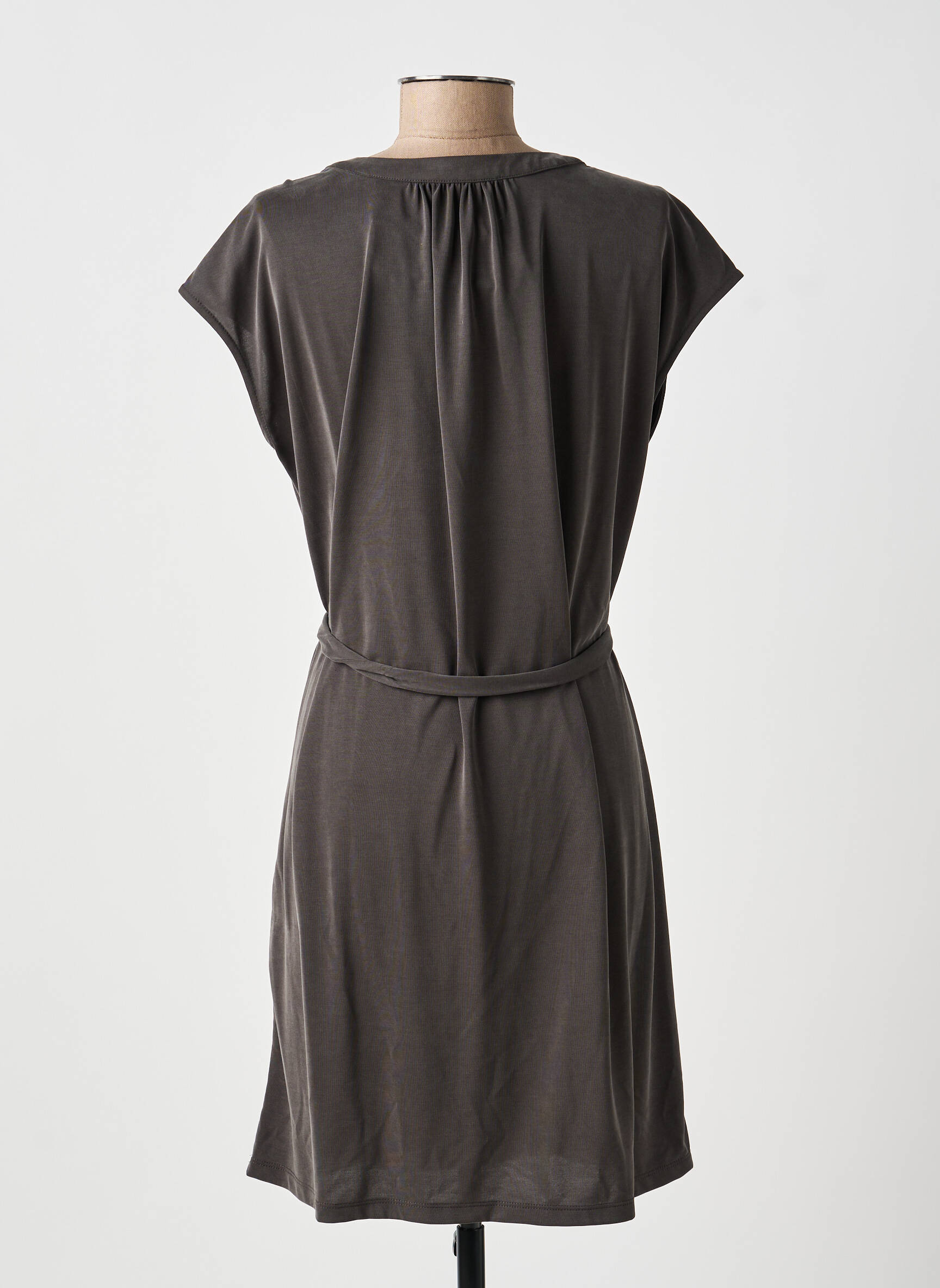 Rochie scurtă mâneci scurte mâneci scurte gri YAYA femeie