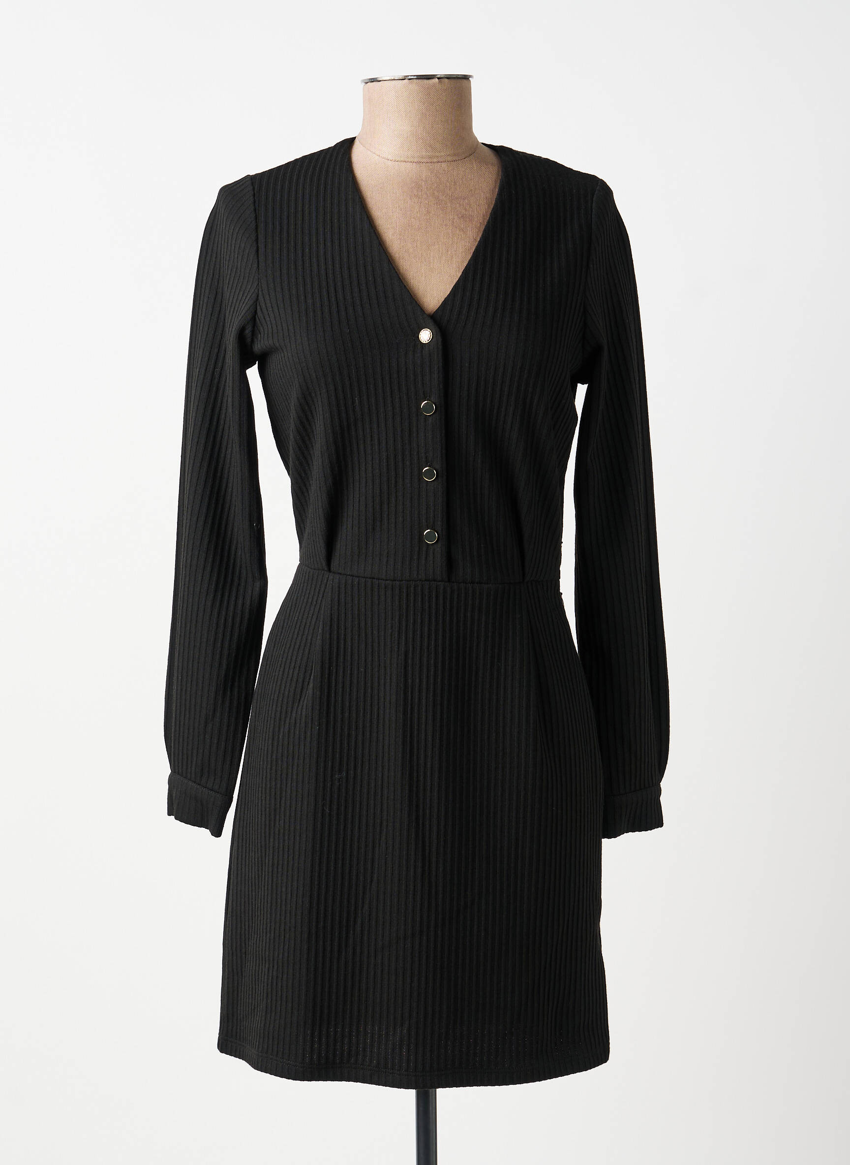 Rochie scurtă mâneci lungi mâneci lungi negru I.CODE (By IKKS) femeie