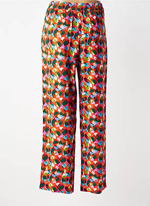 Pantalon drept talie elastică mărime normală roșu AGATHE & LOUISE femeie