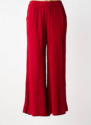 Pantalon larg țesătură crep mărime normală roșu AGATHE & LOUISE femeie