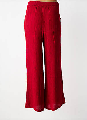 Pantalon larg țesătură crep mărime normală roșu AGATHE & LOUISE femeie