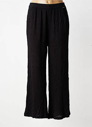Pantalon larg țesătură crep mărime normală negru AGATHE & LOUISE femeie