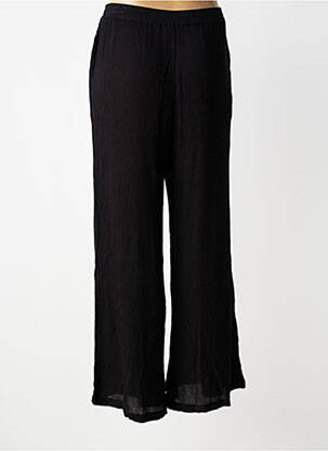 Pantalon larg țesătură crep mărime normală negru AGATHE & LOUISE femeie
