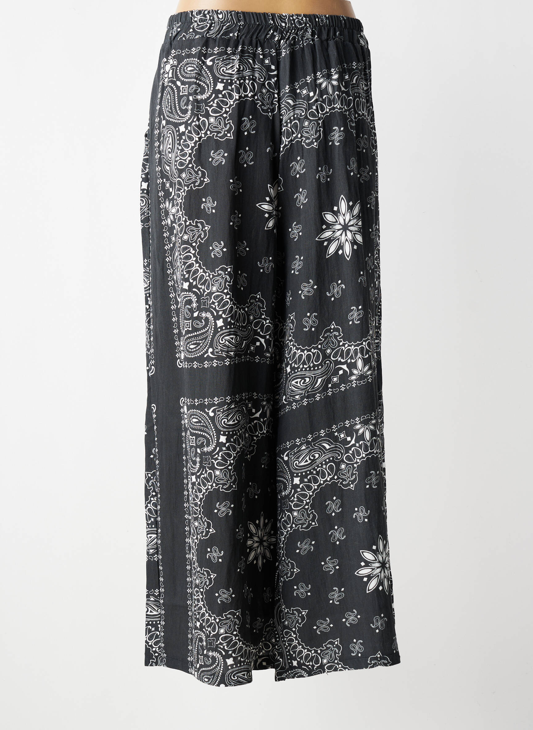 Pantalon drept țesătură crep mărime normală gri GARDEN  femeie
