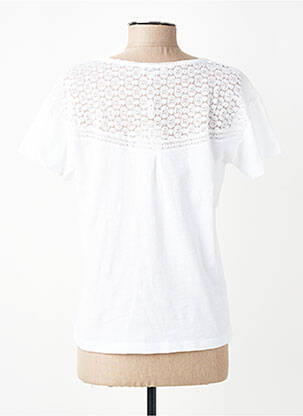 Tricou guler în v mâneci scurte alb AGATHE & LOUISE femeie