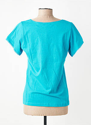 Tricou guler în v mâneci scurte albastru AGATHE & LOUISE femeie