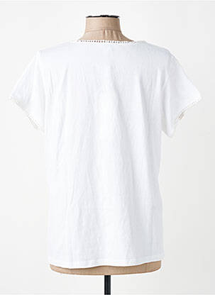 Tricou croială dreaptă mâneci scurte alb AGATHE & LOUISE femeie