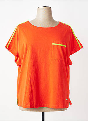 Tricou croială dreaptă mâneci scurte portocalie AGATHE & LOUISE femeie