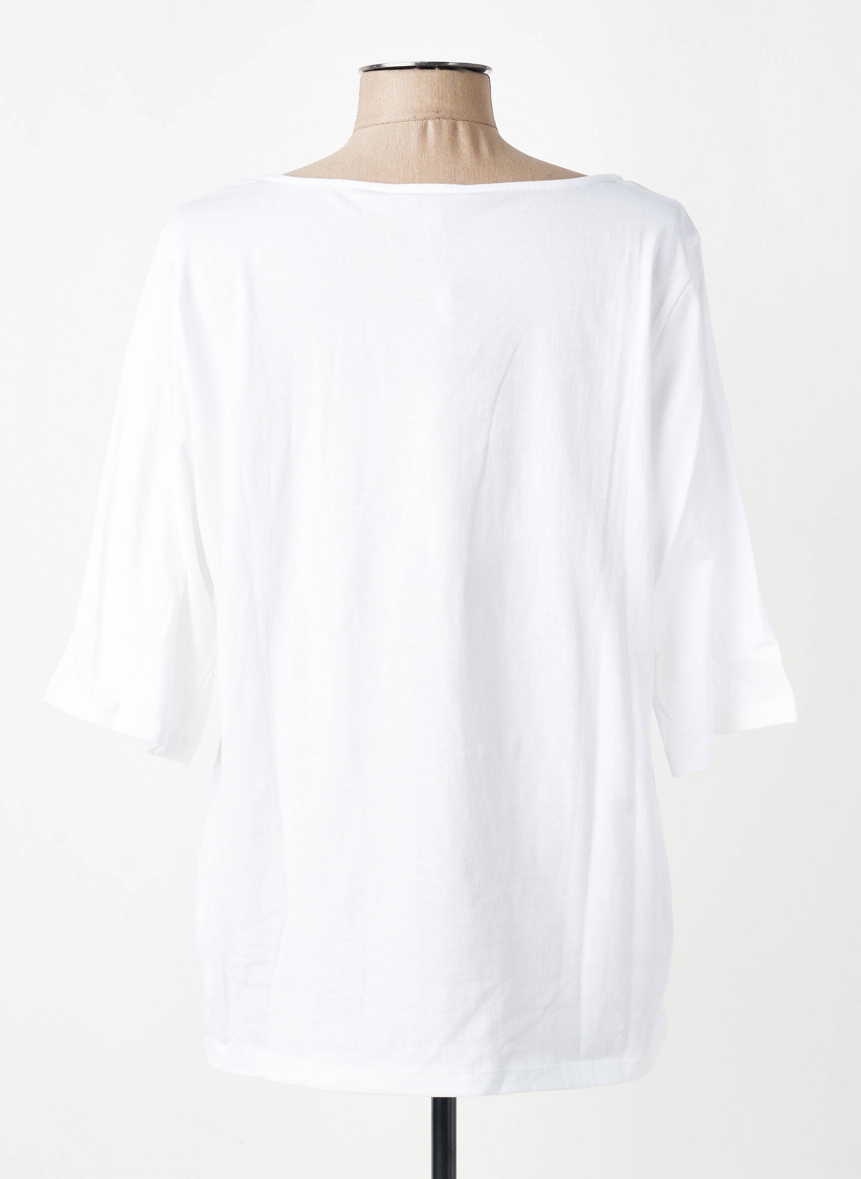 Tricou croială dreaptă mâneci scurte alb AGATHE & LOUISE femeie