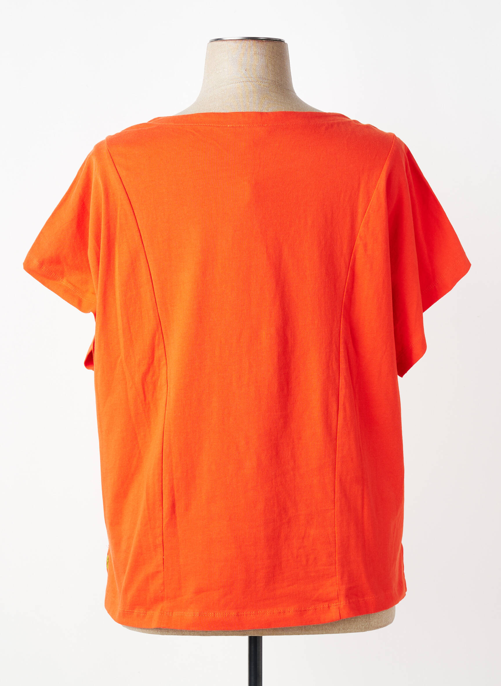 Tricou croială dreaptă mâneci scurte portocalie AGATHE & LOUISE femeie