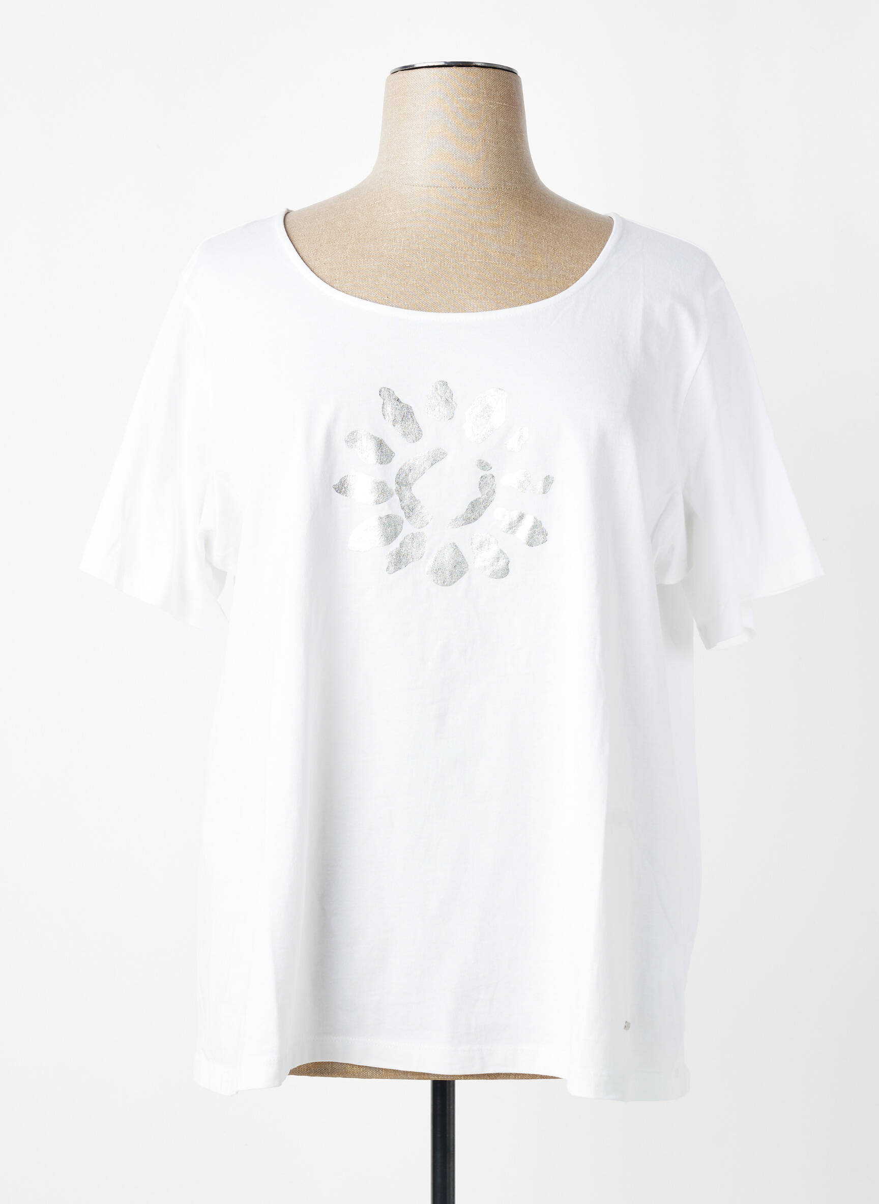 Tricou serigrafie mâneci scurte alb AGATHE & LOUISE femeie