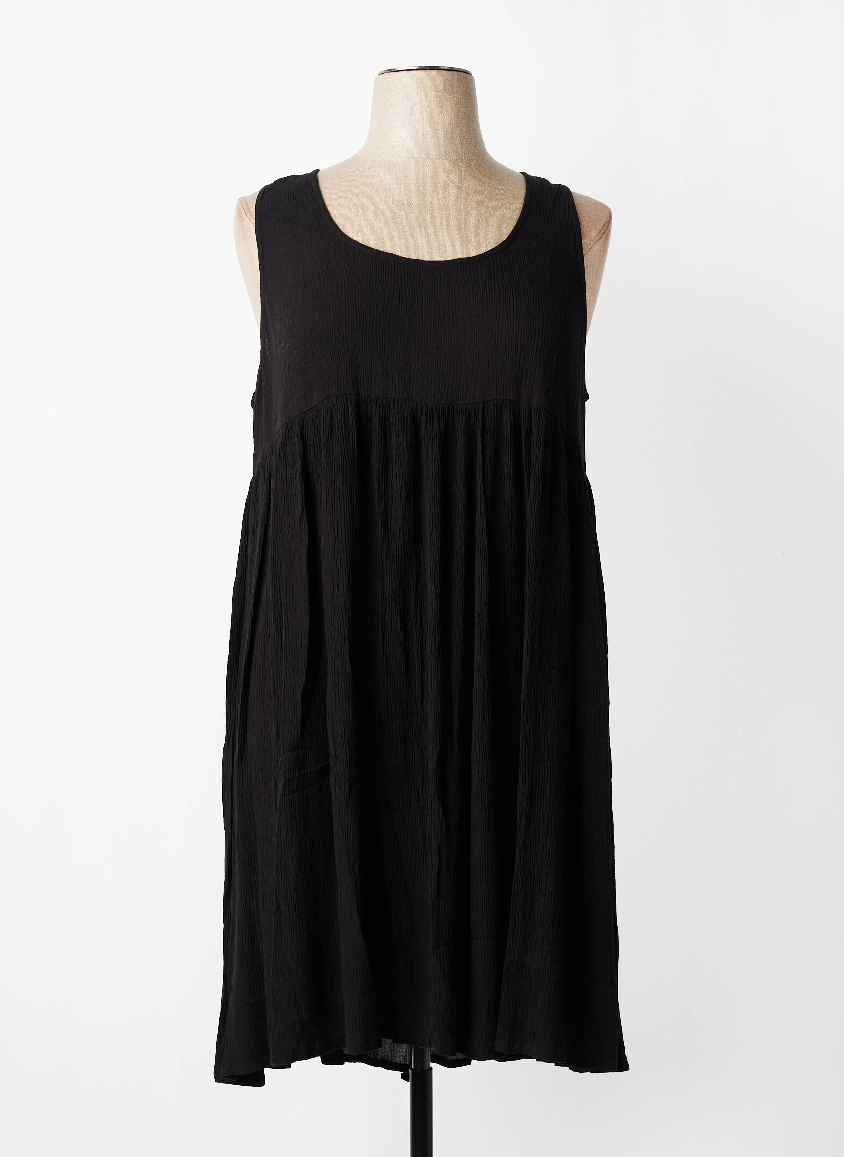 Rochie midi croială fluidă fără mâneci negru AGATHE & LOUISE femeie