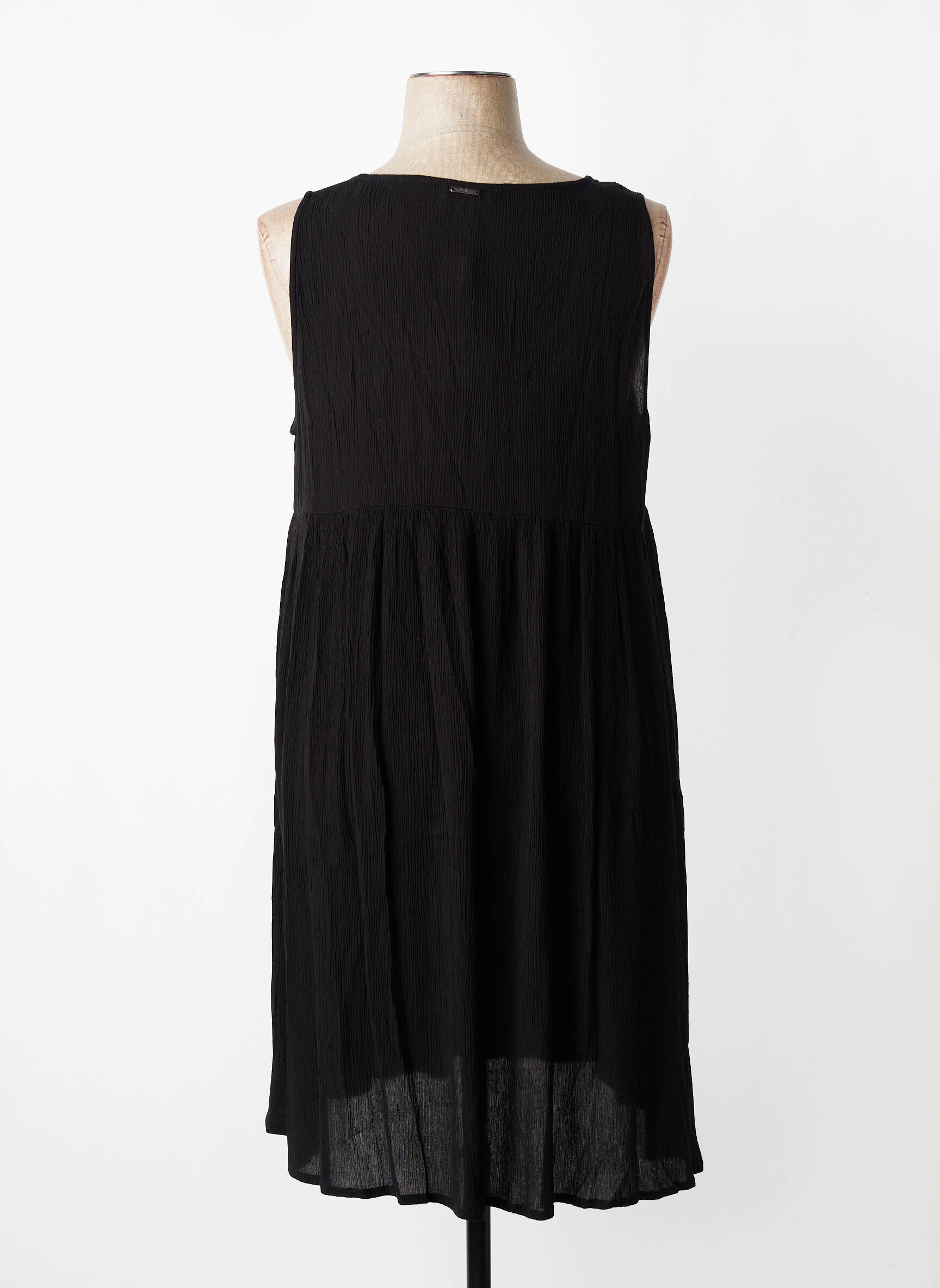 Rochie midi croială fluidă fără mâneci negru AGATHE & LOUISE femeie