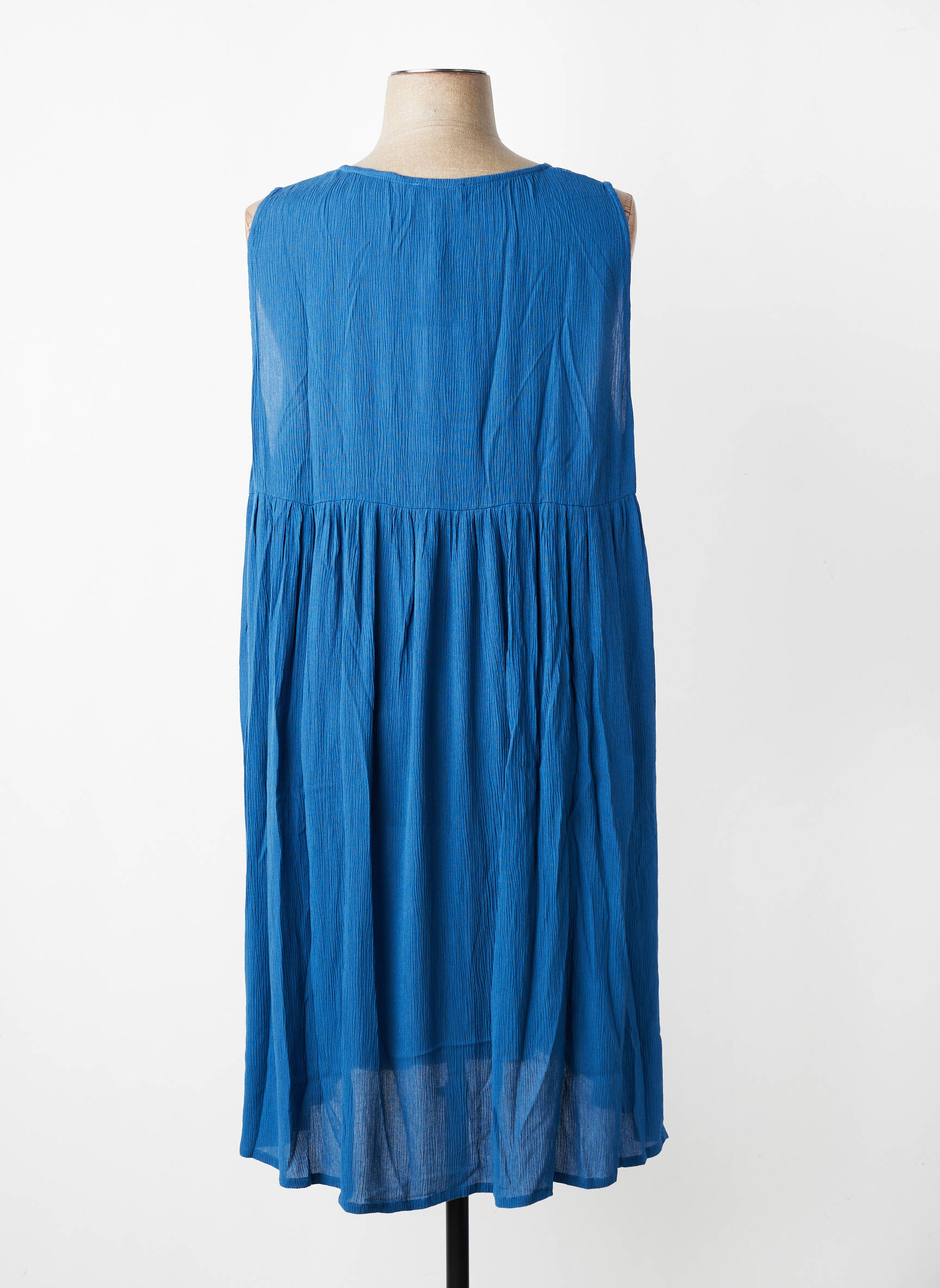 Rochie midi croială fluidă fără mâneci albastru AGATHE & LOUISE femeie