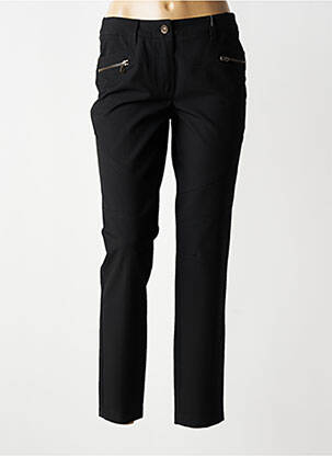 Pantalon slim țesătură poplin mărime normală negru BASLER femeie