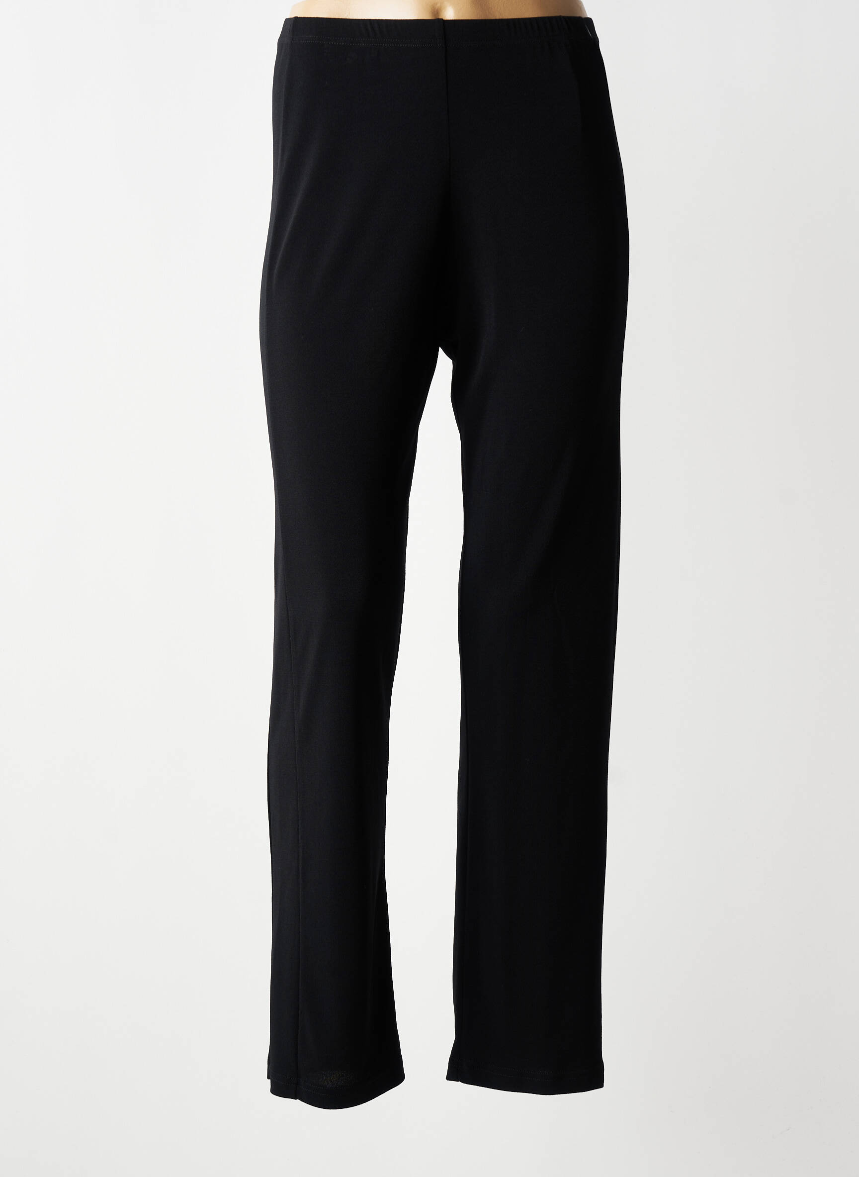 Pantalon drept elasticitate mărime normală negru FRANCE RIVOIRE femeie