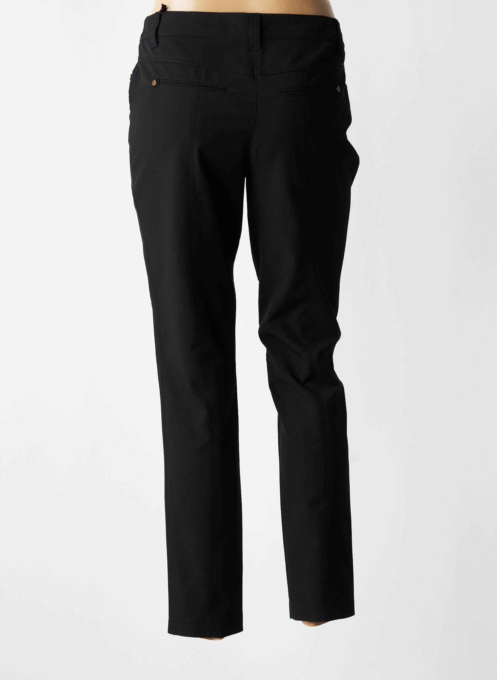 Pantalon slim țesătură poplin mărime normală negru BASLER femeie