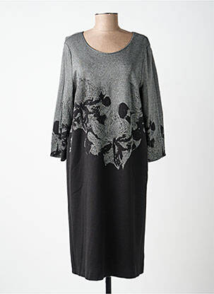 Rochie midi mâneci lungi mâneci lungi gri ELENA MIRO femeie
