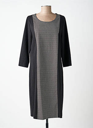 Rochie midi imprimeu fantezie mâneci lungi negru GRIFFON femeie