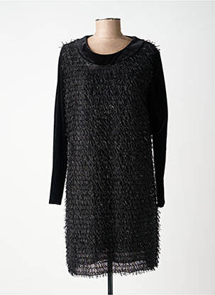 Rochie midi mâneci lungi mâneci lungi negru K'TENDANCES femeie