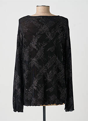 Top țesătură crep mâneci lungi negru FRANCOISE F femeie