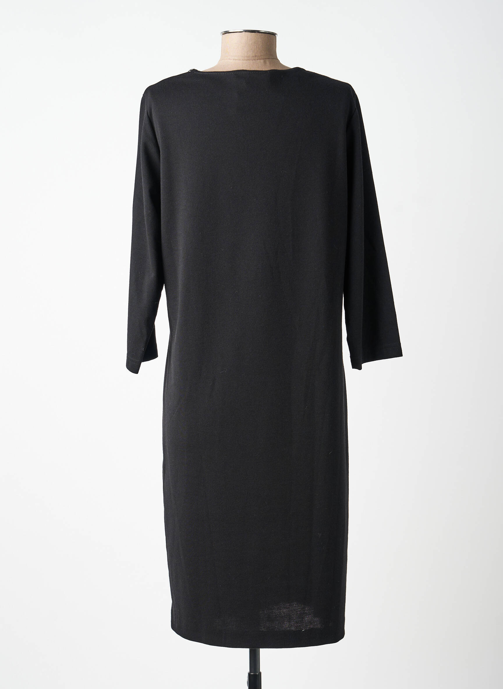 Rochie midi imprimeu fantezie mâneci lungi negru GRIFFON femeie