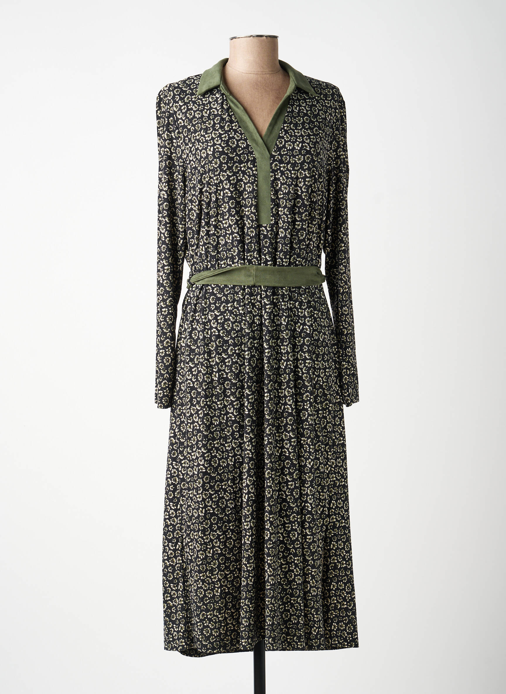 Rochie lungă mâneci lungi mâneci lungi verde BATIDA femeie