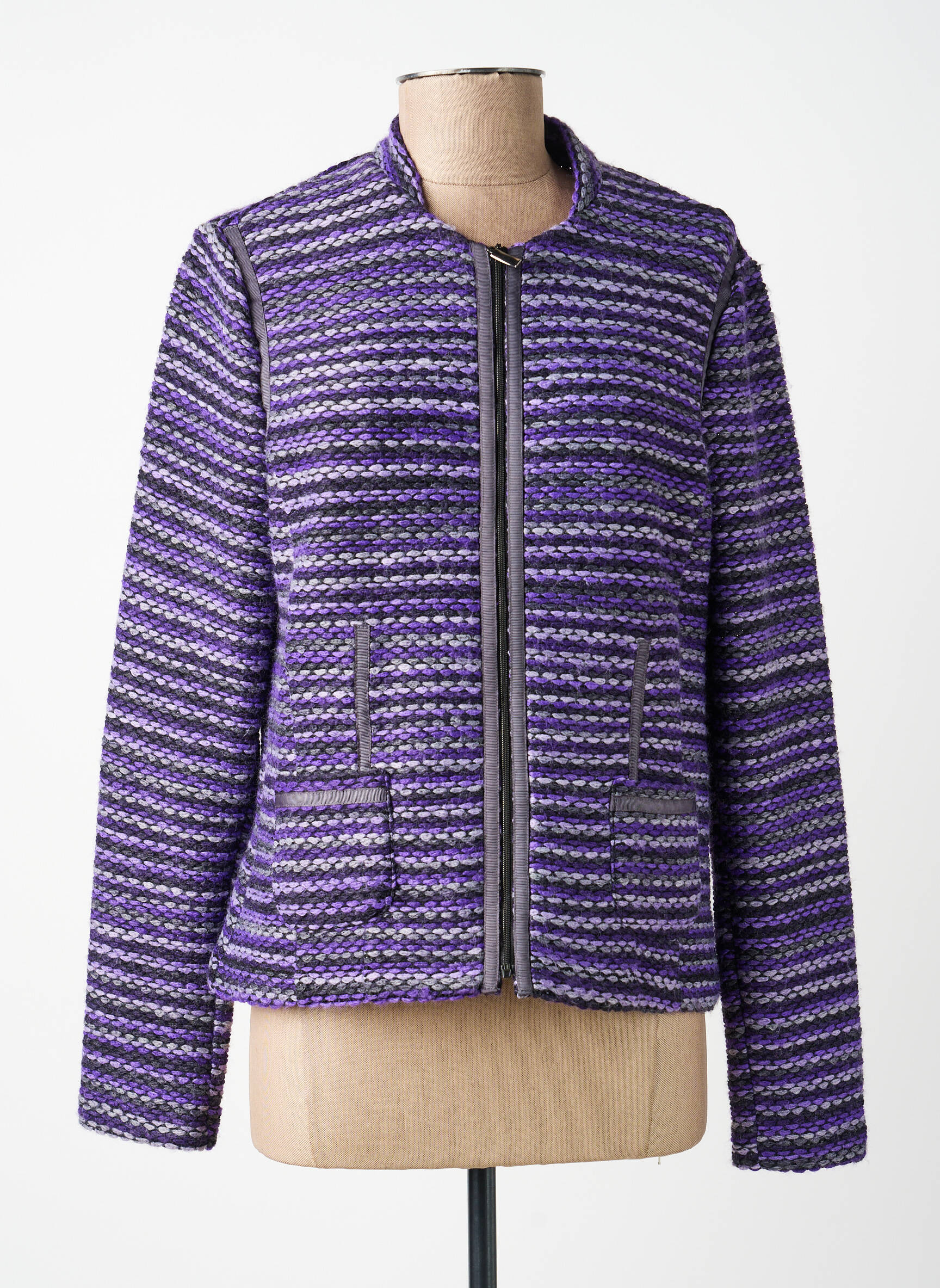 Jachete casual guler rotund violet FRANK WALDER femeie