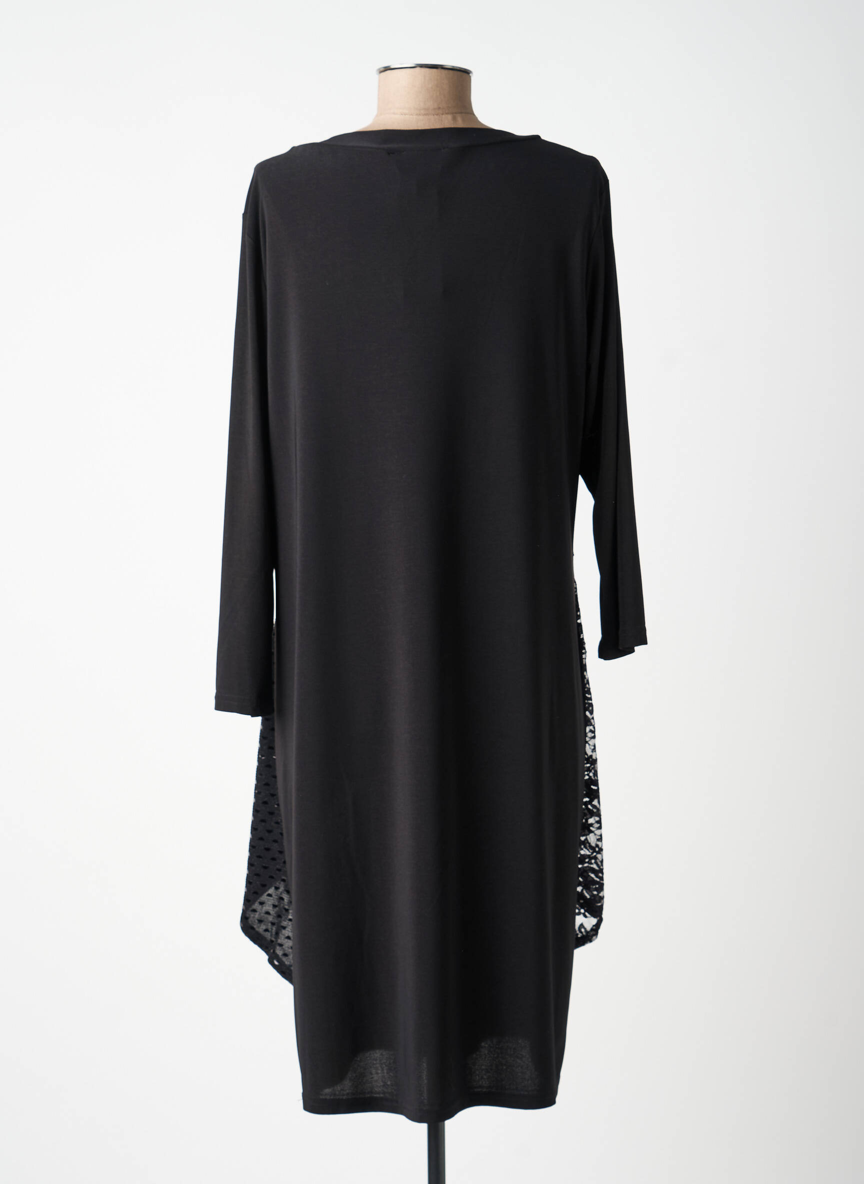 Rochie midi croială fluidă mâneci lungi negru VETISTYLE femeie