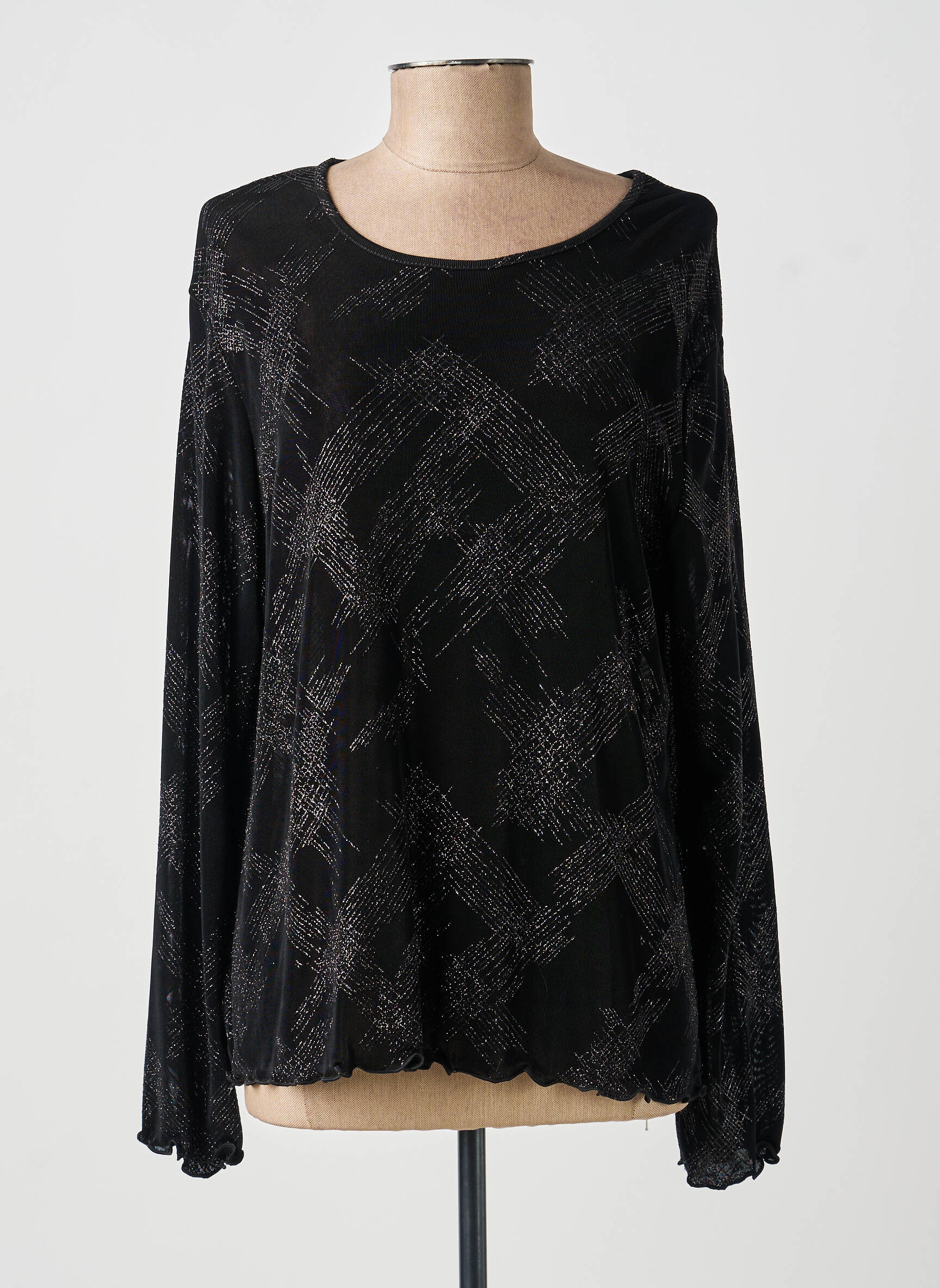 Top mâneci lungi mâneci lungi negru FRANCOISE F femeie