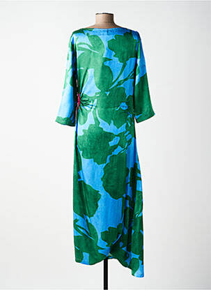 Rochie lungă imprimeu floral mâneci 3/4 albastru ALDO MARTIN'S femeie