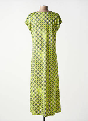 Rochie lungă imprimeu floral mâneci scurte verde SURKANA femeie