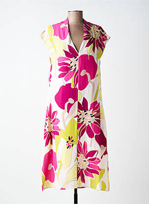 Rochie midi croială fluidă mâneci scurte galben SCORZZO femeie