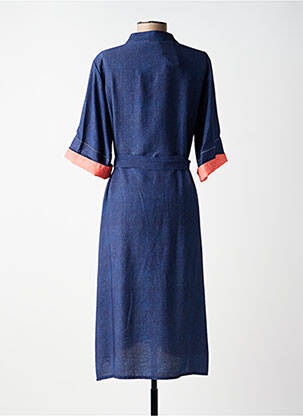 Rochie midi mâneci scurte mâneci scurte albastru SCORZZO femeie