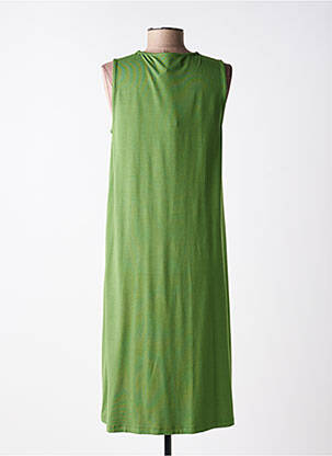 Rochie midi croială fluidă fără mâneci verde OZAI N KU femeie