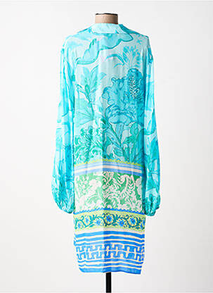 Rochie midi croială fluidă mâneci lungi albastru YIPPIE HIPPIE femeie