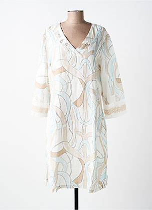 Rochie midi mâneci 3/4 mâneci 3/4 alb ELISA CAVALETTI femeie