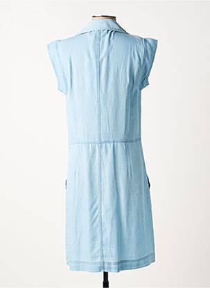 Rochie midi mâneci scurte mâneci scurte albastru EVA KAYAN femeie
