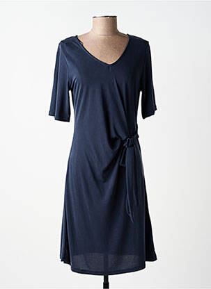 Rochie midi mâneci scurte mâneci scurte albastru ÉTYMOLOGIE femeie